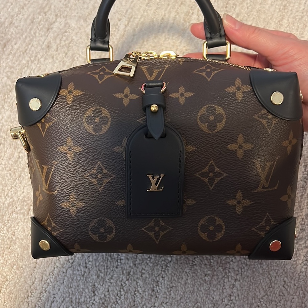 Authentic Louis Vuitton petite Malle trunk monogram bag
